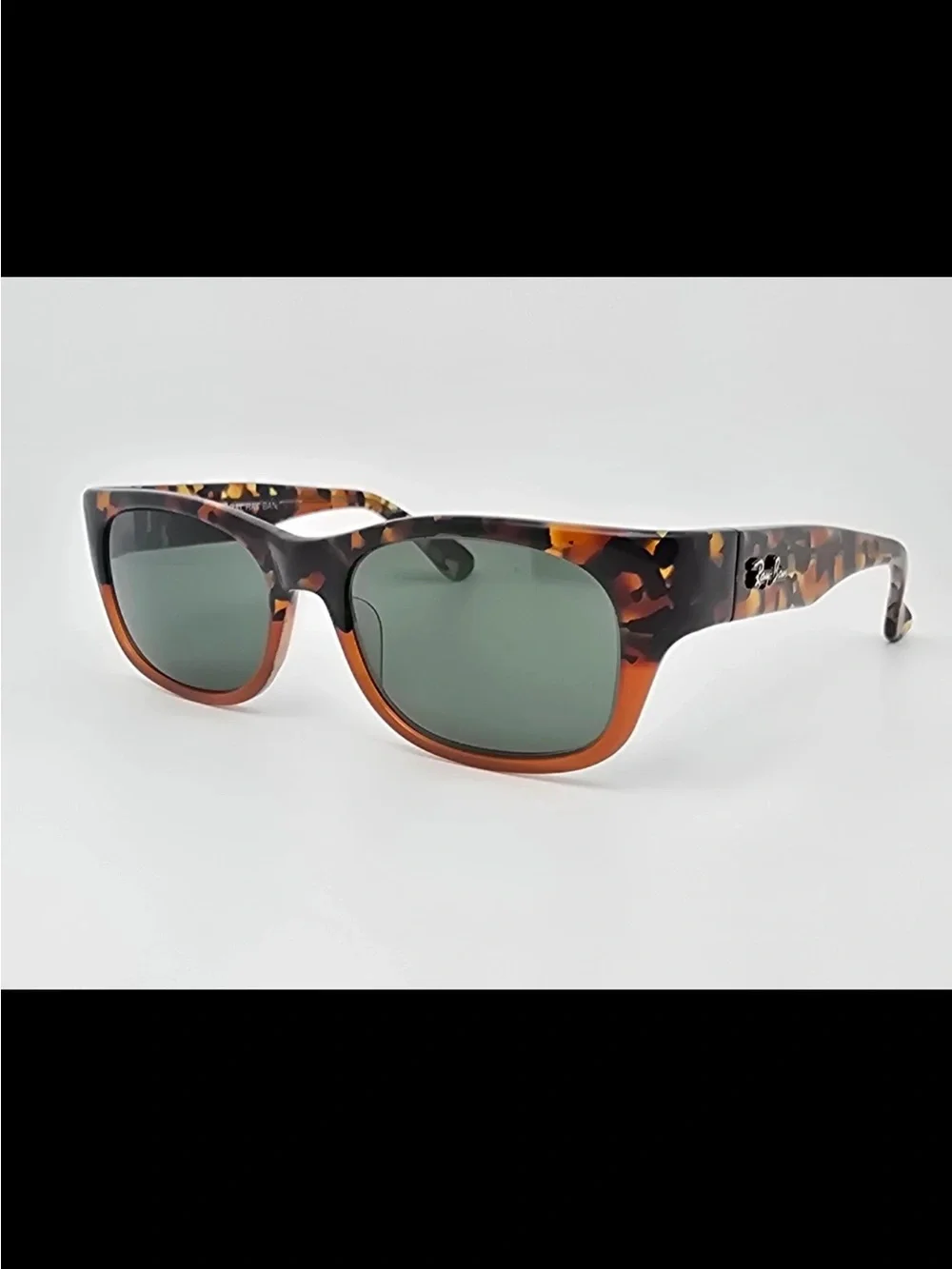 Ray-Ban Vintage Tortoiseshell Frame Sunglasses with Green Lenses